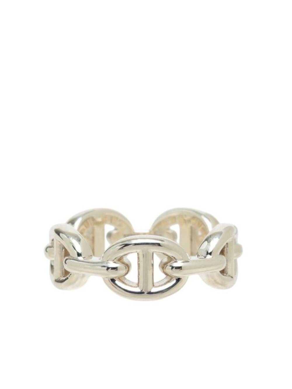 Hermes Chaine D'ancre Enchainee Ring 50 Silver